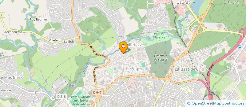 localisation de l'entreprise ACBP 87 à LIMOGES
