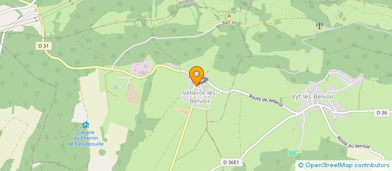 localisation de l'entreprise ACBS-PATRIMOINE  VELLEROT-LES-BELVOIR