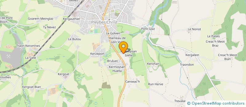 localisation de l'entreprise ACC-DECORATION  PLEYBER-CHRIST