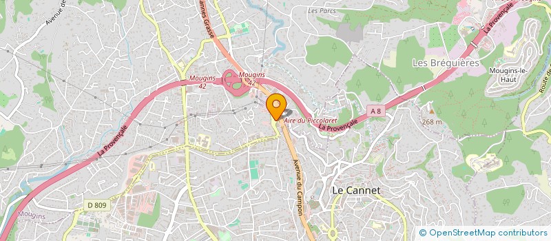 localisation de l'entreprise ACC PLOMBERIE à MOUGINS