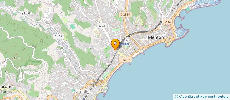 localisation de l'entreprise ACCAS (ASSOCIATION CAPOEIRA CASULO)  MENTON