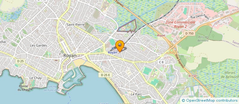 localisation de l'entreprise ACCC.  ROYAN