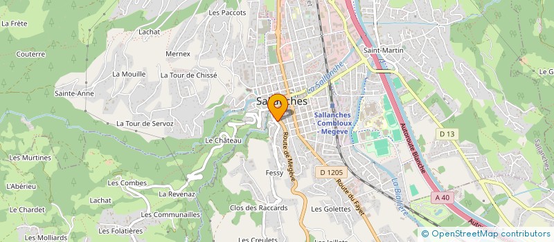 localisation de l'entreprise ACCE - ALPES COORDINATION CONSTRUCTION EXPERTISES  SALLANCHES
