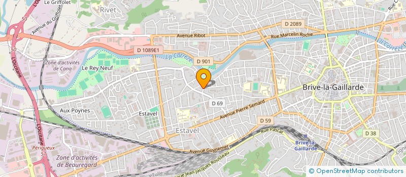 localisation de l'entreprise ACCECIA  BRIVE LA GAILLARDE