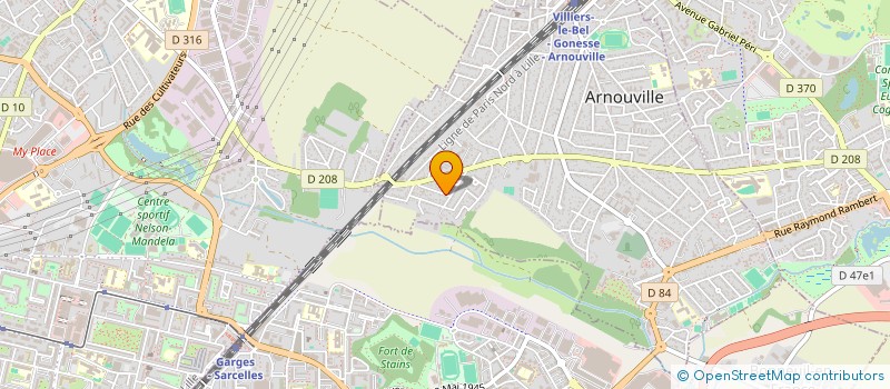 localisation de l'entreprise ACCELEC à ARNOUVILLE