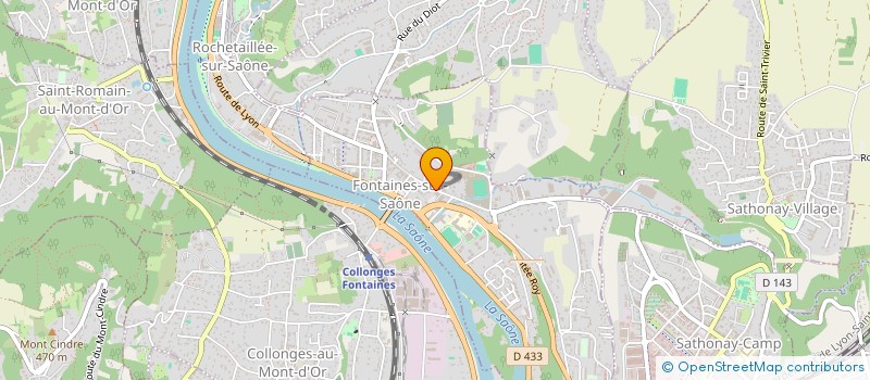 localisation de l'entreprise ACCENT NETTOYAGE  FONTAINES-SUR-SAONE