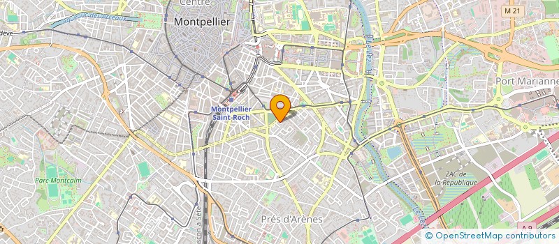 localisation de l'entreprise ACCENT SUD à MONTPELLIER