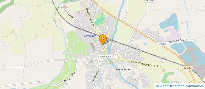 localisation de l'entreprise ACCES à SAVERDUN