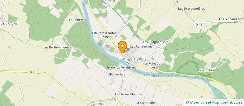 localisation de l'entreprise ACCES A LA PROFESSIONNALISATION PAR LA FORMATION ET L'ACCOMPAGNEMENT (APFA) à FONTGOMBAULT