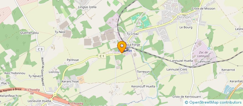 localisation de l'entreprise ACCES AUTOMATIQUES FLORENT FICHOU à LOPERHET