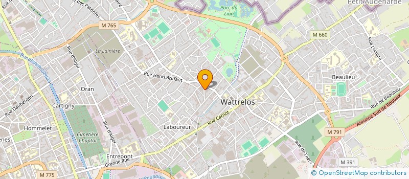 localisation de l'entreprise ACCES AUTOMATISMES METALLURGIE à WATTRELOS