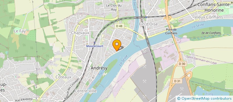 localisation de l'entreprise ACCES COUVERTURE à ANDRESY