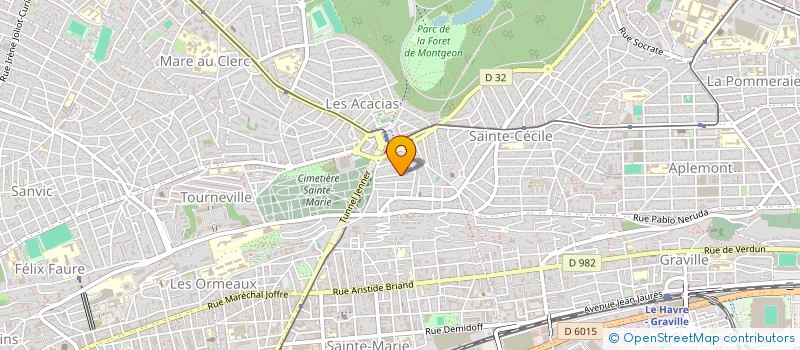 localisation de l'entreprise ACCES ELECTRICITE à LE HAVRE