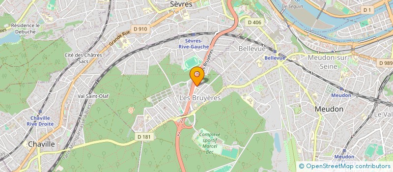 localisation de l'entreprise ACCES EVENEMENTS à SEVRES
