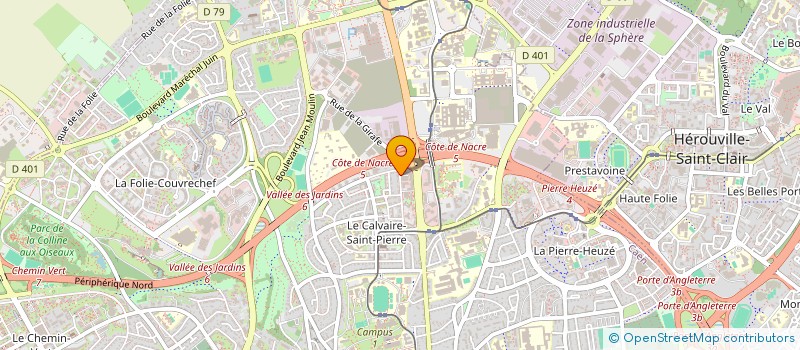 localisation de l'entreprise ACCES FORMATIONS à CAEN