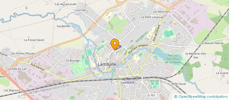 localisation de l'entreprise ACCES RESEAUX INFORMATIQUE 22  LAMBALLE-ARMOR