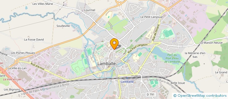 localisation de l'entreprise ACCES RESEAUX INFORMATIQUE à LAMBALLE-ARMOR