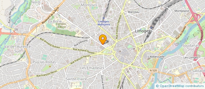 localisation de l'entreprise ACCESS 3 à LIMOGES