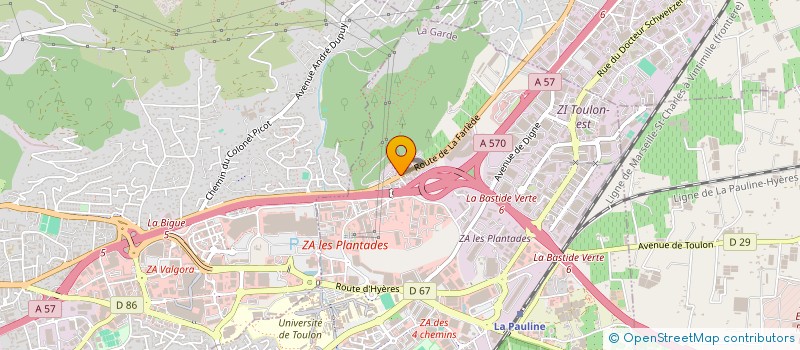 localisation de l'entreprise ACCESS'AUTOS à LA GARDE
