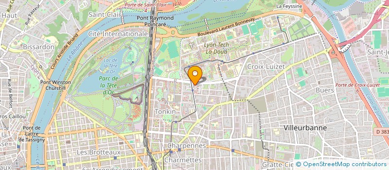 localisation de l'entreprise ACCESS GESTION  VILLEURBANNE