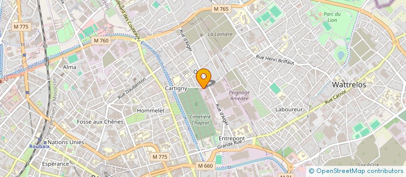 localisation de l'entreprise ACCESS SPA à ROUBAIX