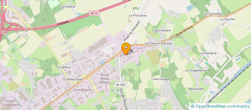 localisation de l'entreprise ACCESS9 à THOUARE-SUR-LOIRE