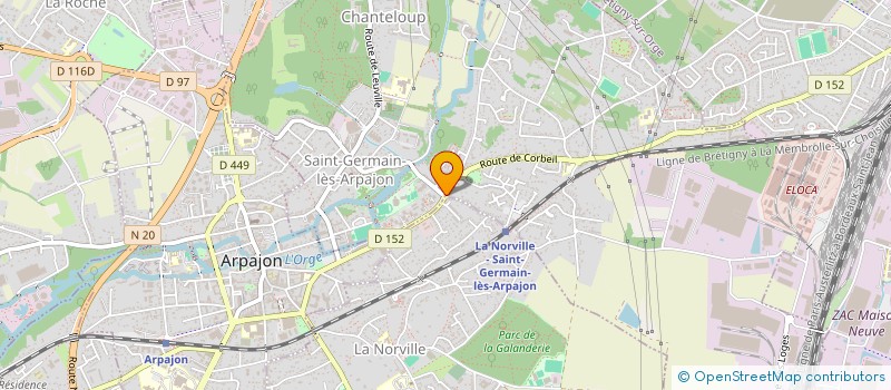 localisation de l'entreprise ACCESSIBILITES HANDICAPS ET ENVIRONNEMENTS à SAINT-GERMAIN-LES-ARPAJON