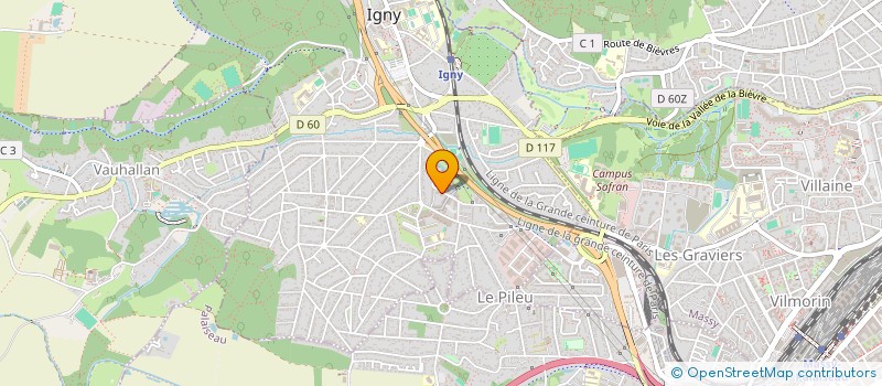 localisation de l'entreprise ACCESSIBLE VTC  IGNY