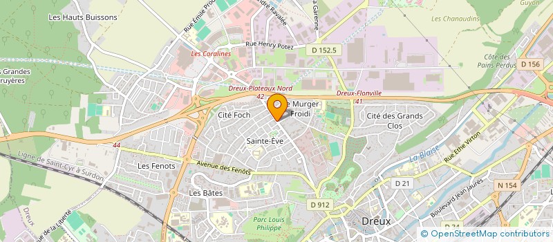 localisation de l'entreprise ACCESSOIRES AUTO DROUAIS à DREUX