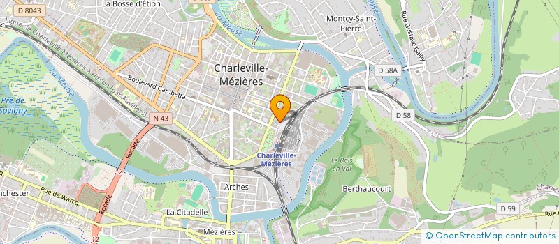 localisation de l'entreprise ACCESSOIRES ET PIECES AUTOS  CHARLEVILLE-MEZIERES