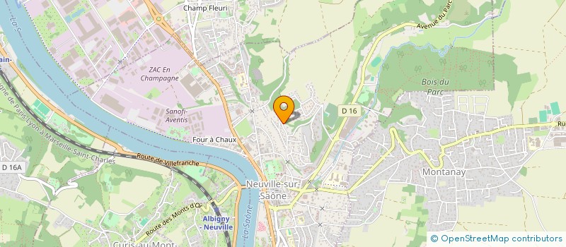 localisation de l'entreprise ACCESSOIRES MODE LHOMOND  NEUVILLE-SUR-SAONE