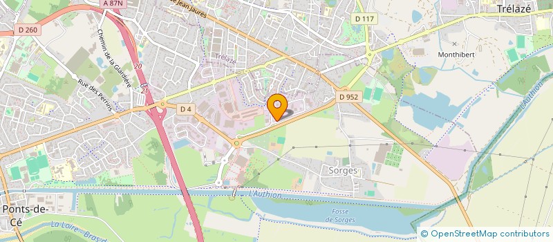 localisation de l'entreprise ACCESSOIRES PNEUS SERVICES à LES PONTS-DE-CE