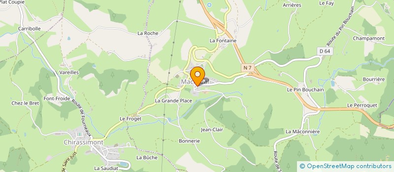 localisation de l'entreprise ACCESSOIRES TEXTILES DECORATIONS  CHIRASSIMONT