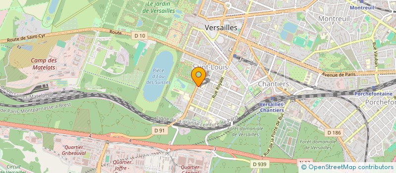 localisation de l'entreprise ACCEUIL ET EDUCATION EN YVELINES à VERSAILLES