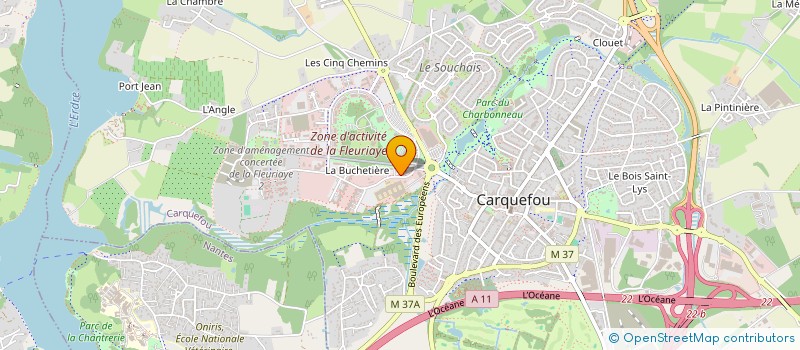 localisation de l'entreprise ACCIARIS à CARQUEFOU