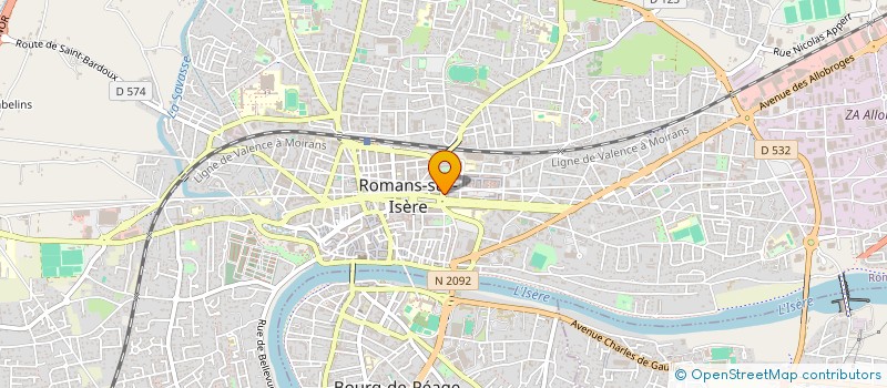 localisation de l'entreprise ACCIDENTES SERVICE à ROMANS-SUR-ISERE