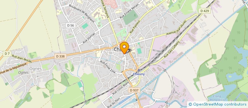 localisation de l'entreprise ACCOMPA INSERT SOCIALE ET PROFESSION à CHAUNY
