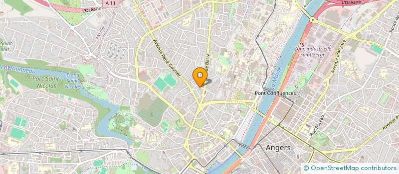 localisation de l'entreprise ACCOMPAGNEMENT A LA REALISATION DU PROJET EDUCATIF POUR LE JEUNE ET L'ENFANT  ANGERS