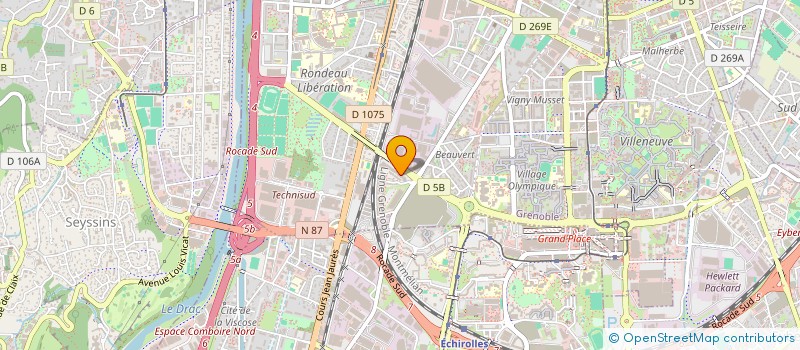 localisation de l'entreprise ACCOMPAGNEMENT ET CONSEILS AUX CHEFS D'ENTREPRISES - EXPERTISE COMPTABLE à GRENOBLE