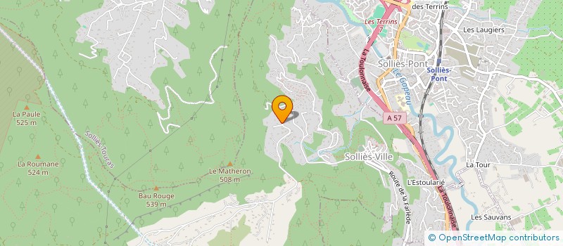 localisation de l'entreprise ACCOMPAGNEMENT ET SERVICES FUNERAIRES DU VAR  SOLLIES-VILLE