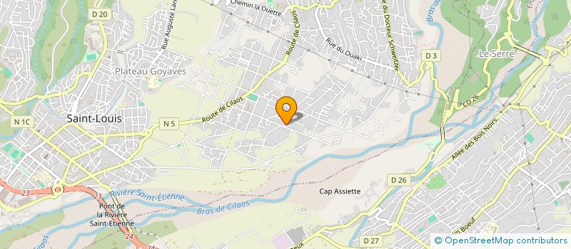 localisation de l'entreprise ACCOPRO'FORM à SAINT-LOUIS