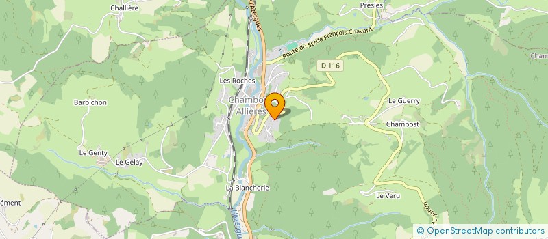 localisation de l'entreprise ACCORD 3D  CHAMBOST-ALLIERES