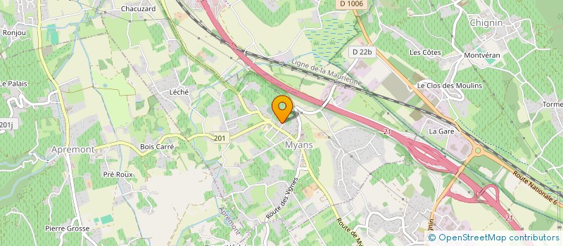 localisation de l'entreprise ACCORD DIAG 73  MYANS