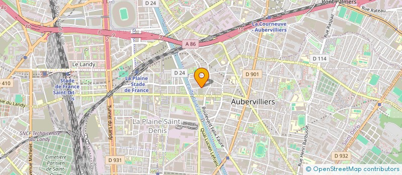 localisation de l'entreprise ACCORD INTERNATIONAL DEMENAGEMENTS  AUBERVILLIERS