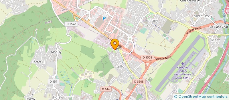 localisation de l'entreprise ACCORD PEINTURE  EPAGNY METZ-TESSY