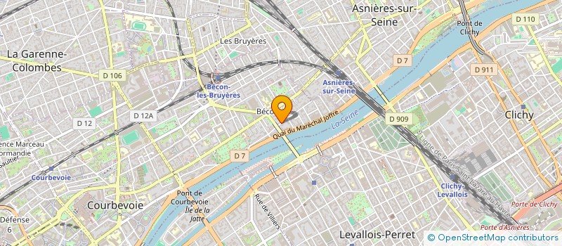 localisation de l'entreprise ACCORDANSE ASS DANCE CONTEMPORAINE à COURBEVOIE