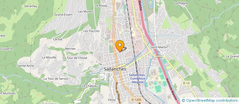 localisation de l'entreprise ACCORDEON CLUB DE LA VALLEE DE L'ARVE 'A.C.V.A.'  SALLANCHES