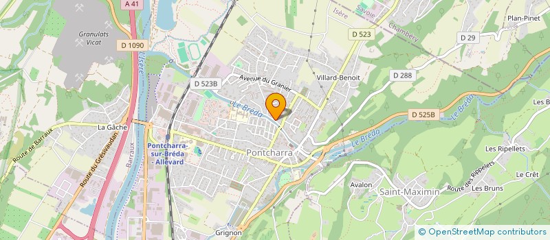 localisation de l'entreprise ACCORDERIE DU HAUT GRESIVAUDAN ET DE COEUR DE SAVOIE  PONTCHARRA