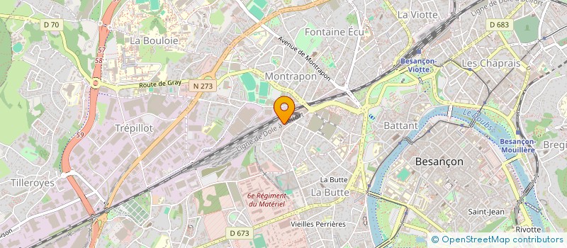 localisation de l'entreprise ACCORE IMMOBILIER à BESANCON