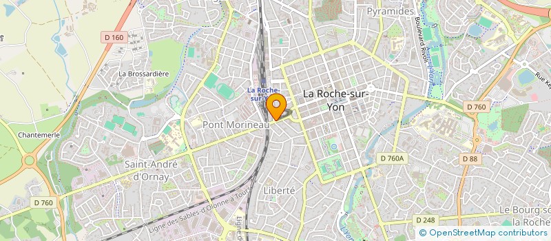 localisation de l'entreprise ACCORT'IMMO à LA ROCHE-SUR-YON